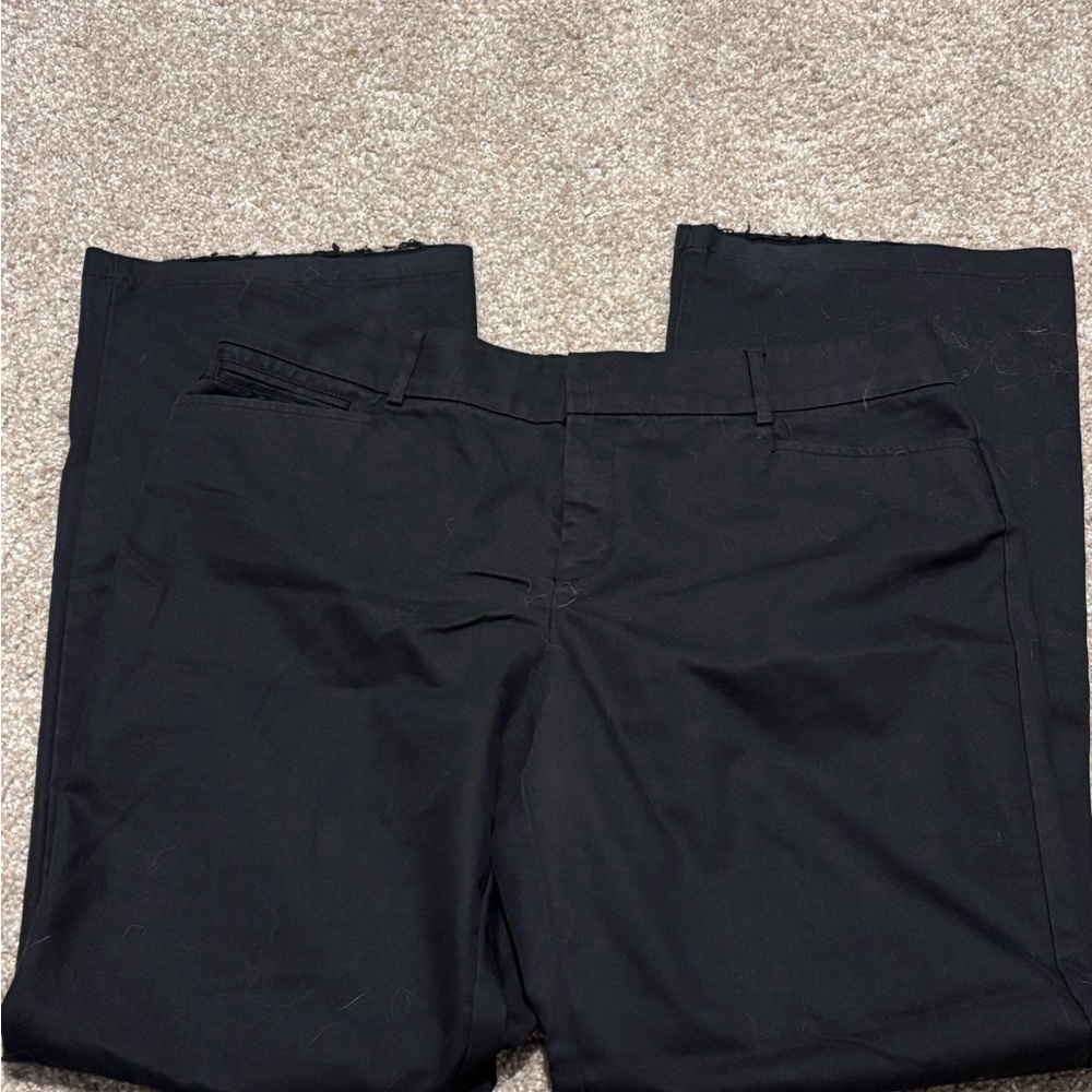 Dockers Black Trousers Flat Front Straight Leg